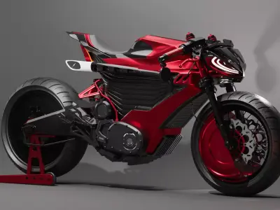 Electric Sport Motorcycle 3D model purchase