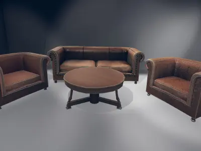 Furniture FREE Pack Free low-poly 3D model