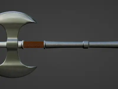 Battle Axe - Labrys Low-poly 3D model