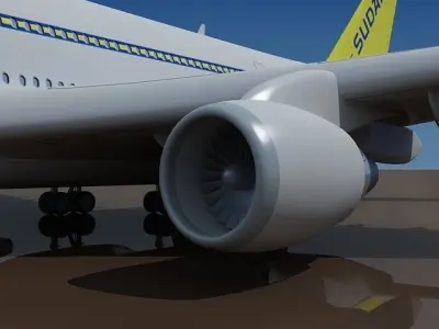 Sudan Airways Airbus A380 3D model