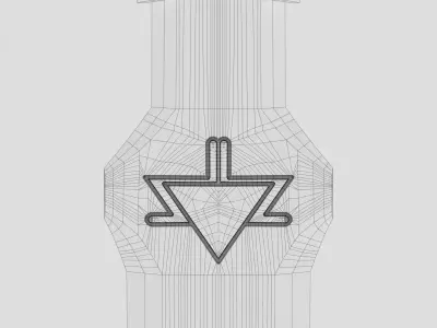 The Master Sword in its pedestal Low-poly 3D model