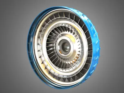 Transmission Torque Converter - with 6 Interior Parts 3D model