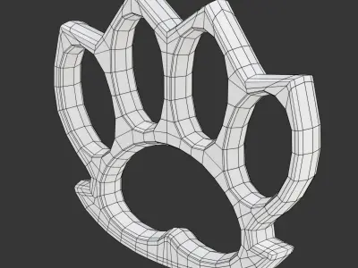 Knuckle metal ring 3D model