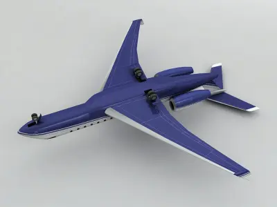 Bombardier Global Express 6000 Aircraft Low-poly 3D model
