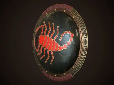 Hoplite Shield Scorpion  Low-poly 3D model