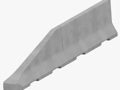 Concrete Barrier and Transition Barrier Free 3D model