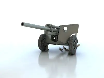 3-inch Gun M5 3D model