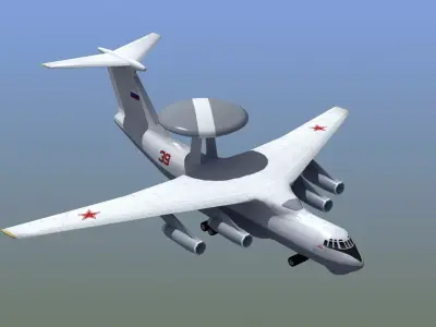 A50 Mainstay AWACS LD1 Low-poly 3D model
