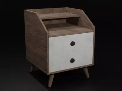 Modeern BedSide Drawer Free 3D model