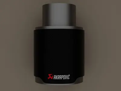 Akrapovic solo exhaust tip For Eevee and Cycles Low-poly 3D model