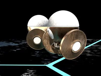 Sci-Fi Drone 3D model 8