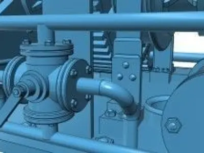 Anchor Winch Steam Tug 3D model