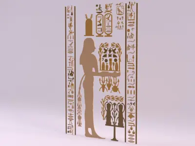 Egyptian Symbols - 011 Low-poly 3D model