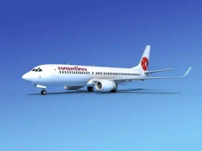 Boeing 737-800 Hawaiian Airlines 3D model