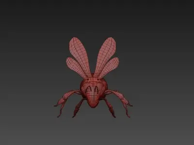 Honey Bee 3D model Low-poly 3D model
