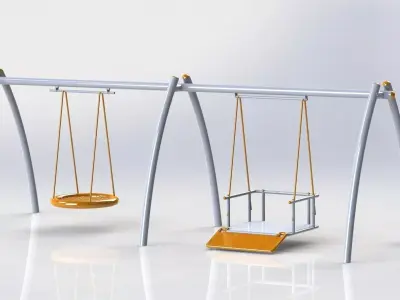 Swing and while chair combination Free 3D model