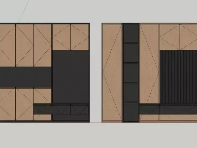 Sideboard wardrobe cabinet Low-poly 3D model purchase