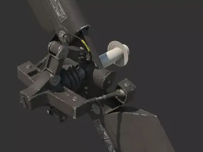 Tail Rotor T 129 Atak Helicopter 3D model 3D model