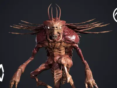 Bug Creature 2 Low-poly 3D model
