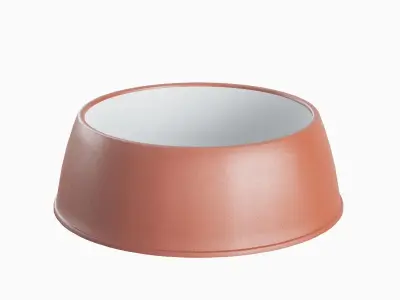 Plastic Dog Bowl B 02 Low-poly 3D model