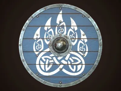 Viking Shield 05 Low-poly 3D model