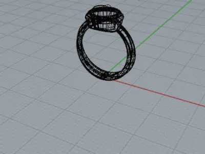 Anello sweep1 con castone e chiuso Free 3D model