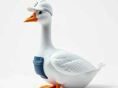 Stylized Goose with Hard Hat and Apron Model Pack Low-poly 3D model