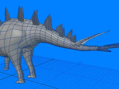 Tuojiangosaurus Dinosaur 3D model