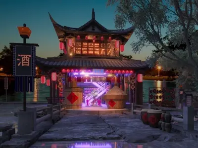 Ancient buildings 3D model