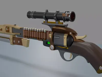 Gun fantasy 3D model