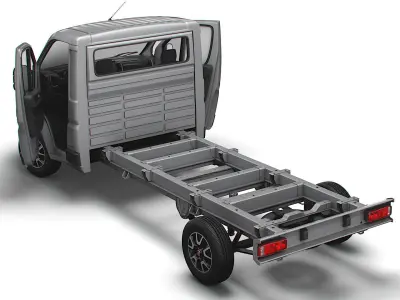 Fiat Ducato Chassis Truck SCab 4035WB HQInterior 2023 3D model