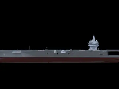 Next-generation nuclear-powered concept aircraft carrier 3D model