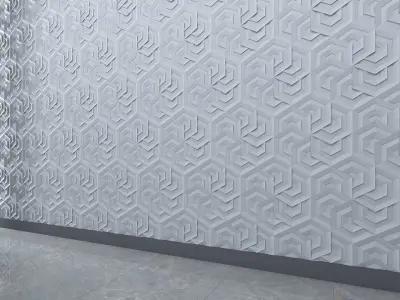 3d wall panel Free low-poly 3D model