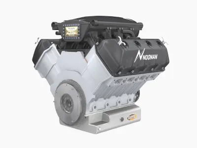 Noonan HEMI 4-8 billet engine Low-poly 3D model