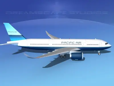 Airbus A350-800 Pacific Air 3D model