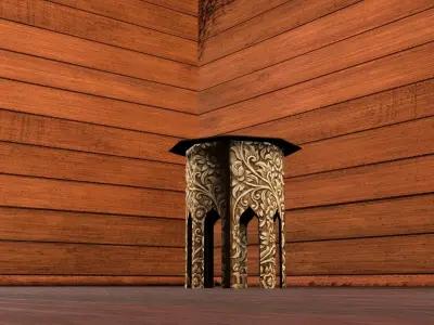 Historic Table Low-poly 3D model