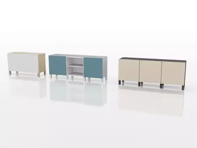 Ikea BESTA cabinet collection Free 3D model