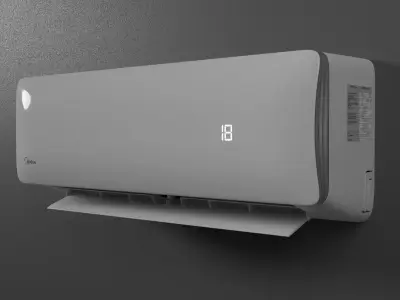 Air Conditioner Split with Remote Control Free 3D model