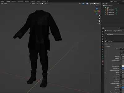 Male Military Outfit 6 Low-poly 3D model