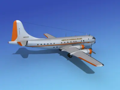 Boeing 377 American Overseas 3D model