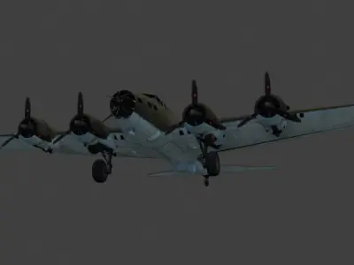 B-17 Pacific War 3D model