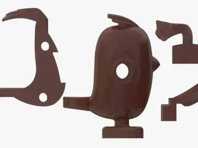 detailed lego bird 3D model