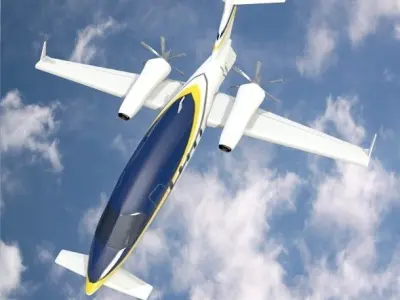 Avanti piaggio P180 private plane  Low-poly 3D model