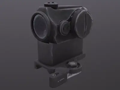 Rifle Scope Micro T-1 Low-poly 3D model