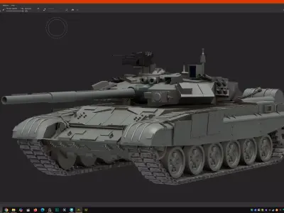 Tank T-90 Low-poly 3D model purchase