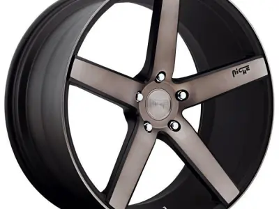 Niche Milan Wheel Offset Dark Tinted Face With Matte Black 3D model