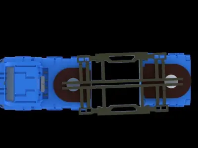 Sci-fi Truck Low-poly 3D model purchase