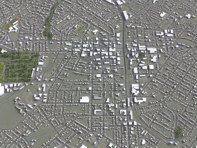 Burlington Low-poly 3D model