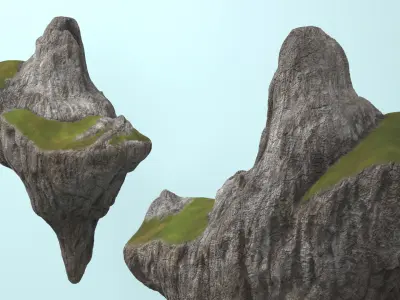 Soaring Highland Rock 3D model