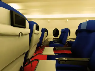 Airplane Inside Low-poly 3D model